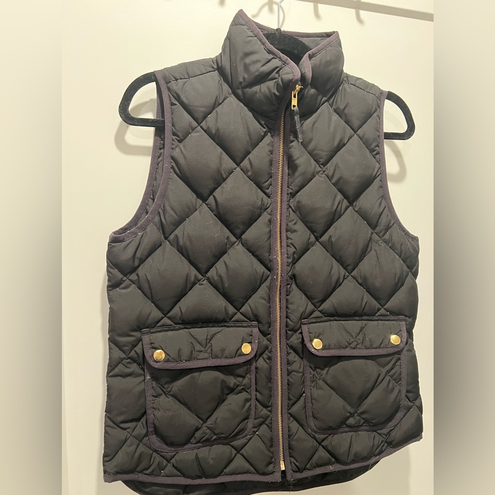 Black J. Crew Puffer Vest